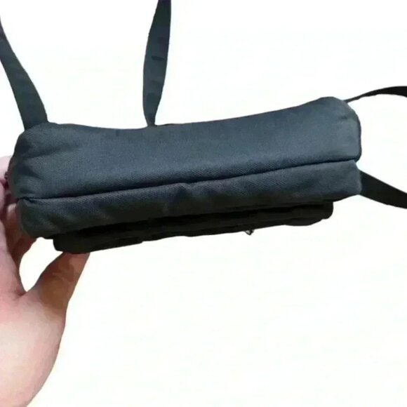 Derek Alexander Crossbody Bag Camera Black Nylon Unisex Square Long Strap Zipper - Picture 5 of 14